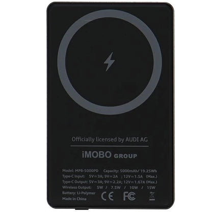 Powerbank Audi Big Logo MagSafe inductive 15W 5000mAh - gray_4