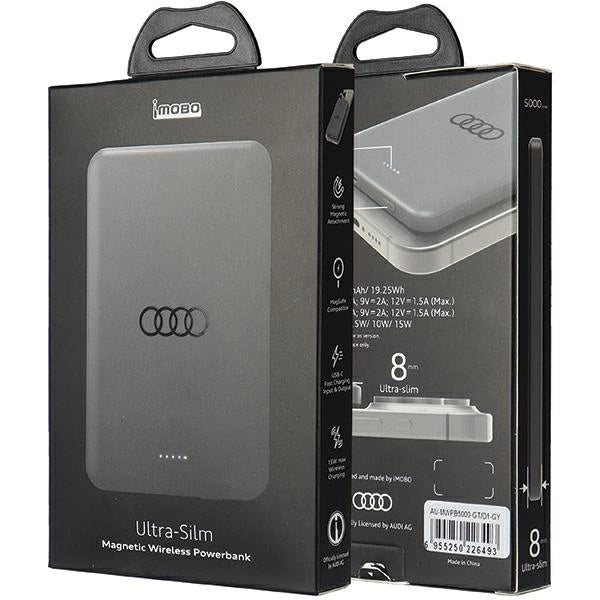 Powerbank Audi Big Logo MagSafe inductive 15W 5000mAh - gray_5