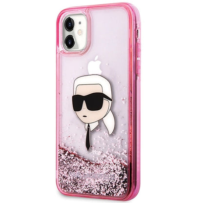 Karl Lagerfeld Glitter Karl Head iPhone 11/XR Case - Pink_1