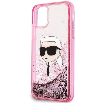 Karl Lagerfeld Glitter Karl Head iPhone 11/XR Case - Pink_2
