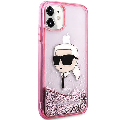 Karl Lagerfeld Glitter Karl Head iPhone 11/XR Case - Pink_4