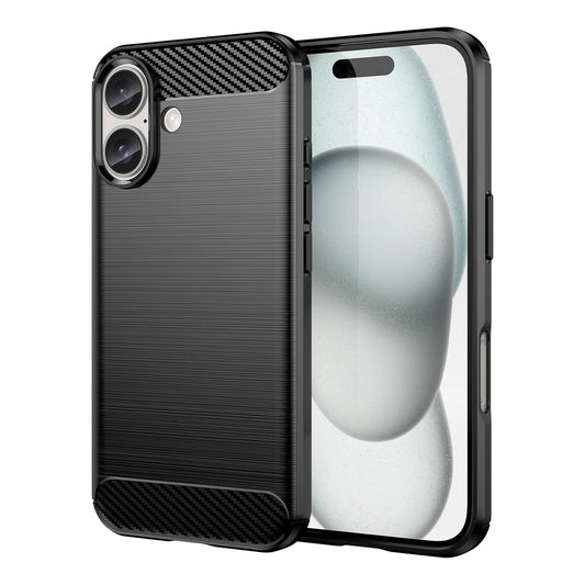 Carbon Case for iPhone 16 Silicone Case - Black_0