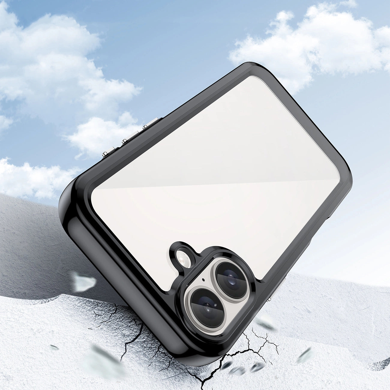 Outer Space Case with Gel Frame for iPhone 16 - Black_2