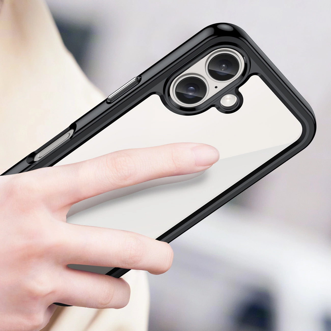 Outer Space Case with Gel Frame for iPhone 16 - Black_4