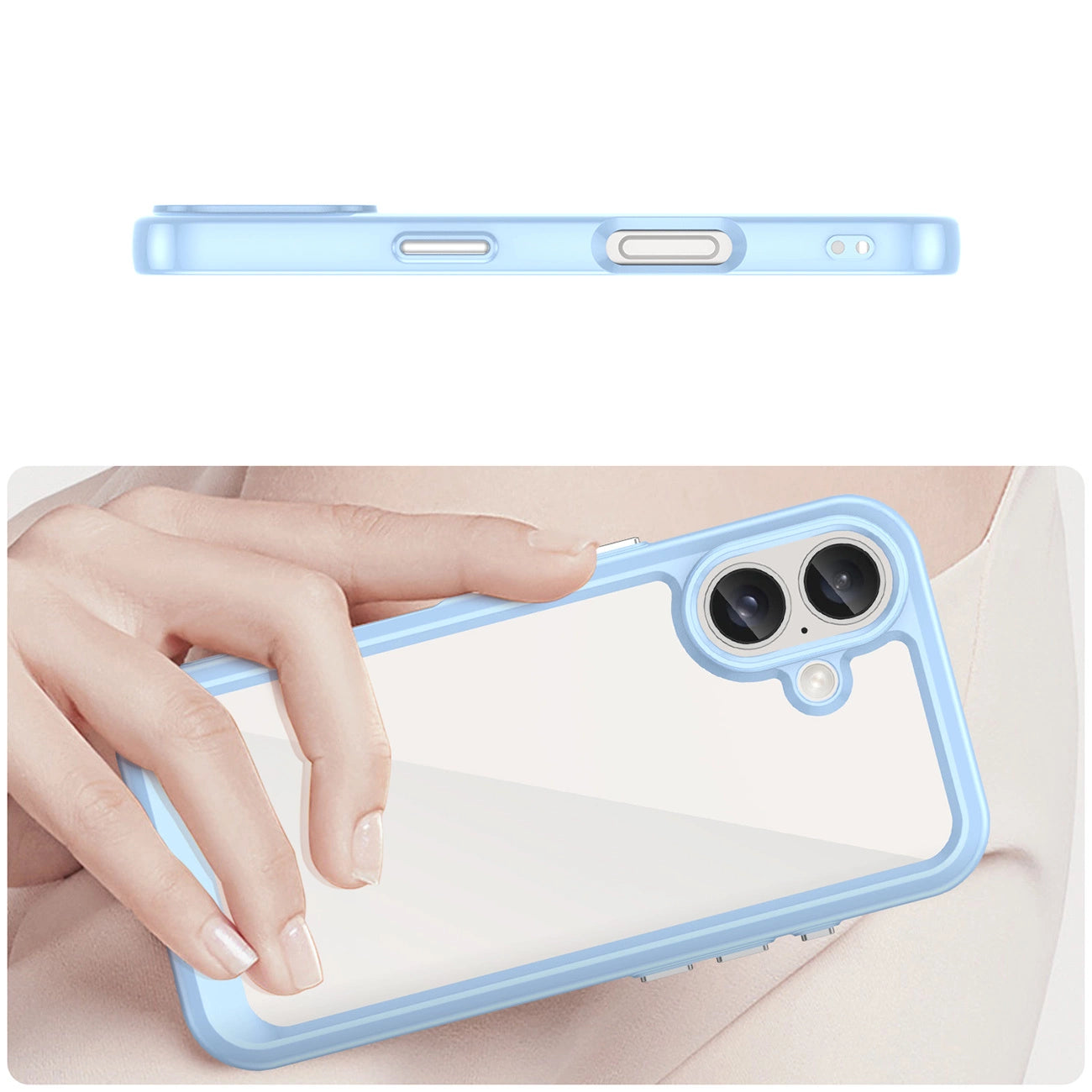 Outer Space Case with Gel Frame for iPhone 16 - Blue_3