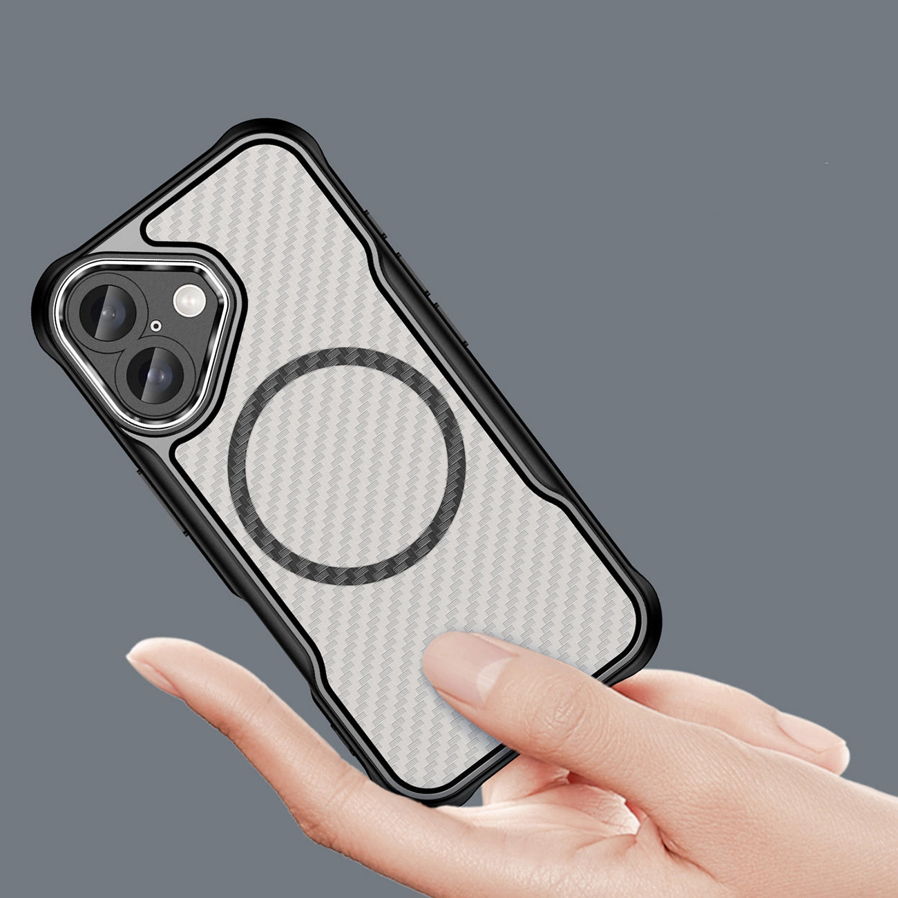 Leading Series MagSafe Silicone Case for iPhone 16 - Black_4