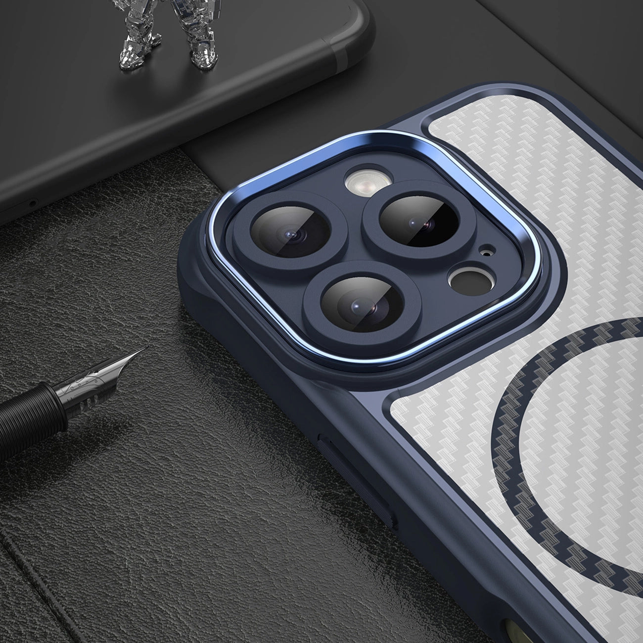 Leading Series MagSafe Silicone Case for iPhone 16 Pro Max - Blue_5