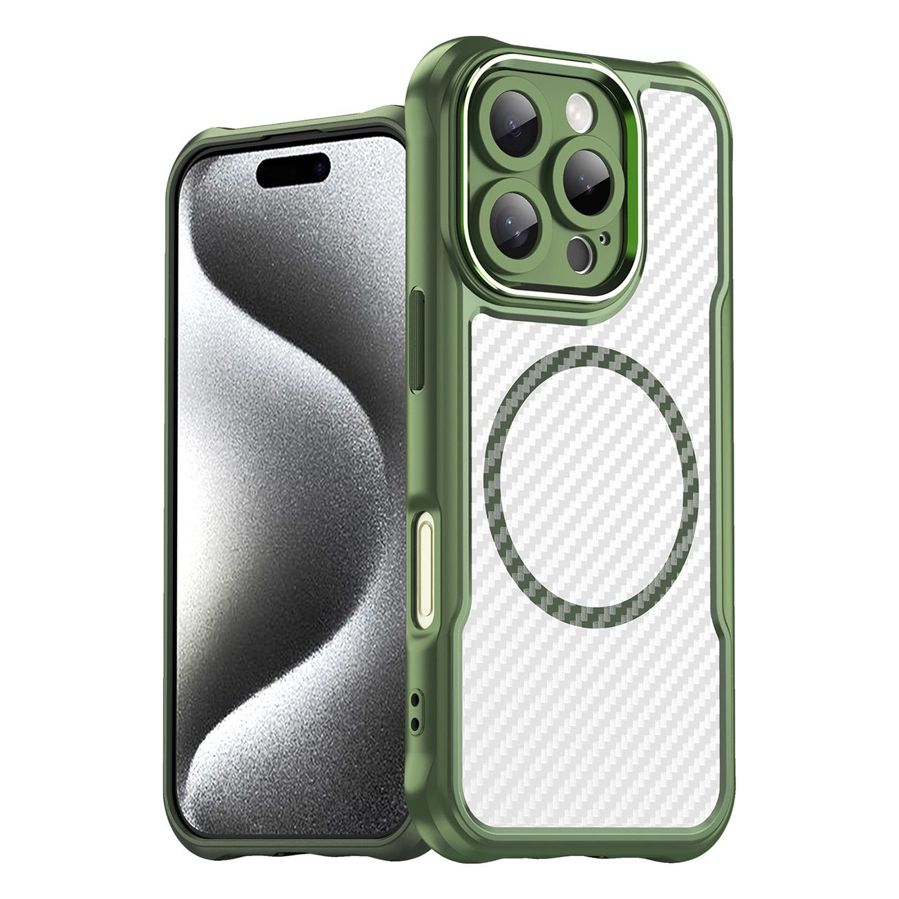Leading Series MagSafe Silicone Case for iPhone 16 Pro - Green_0