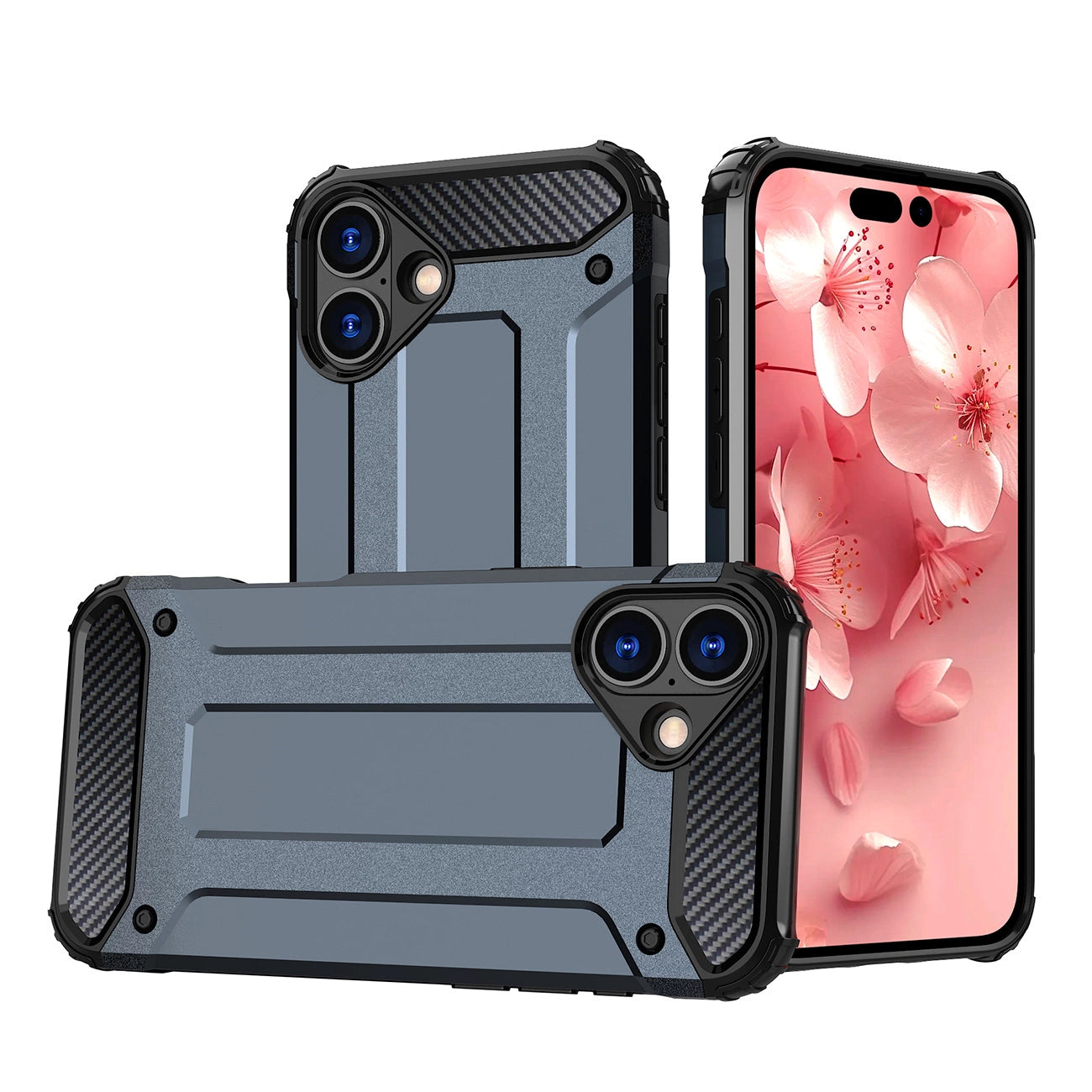 Hybrid Armor iPhone 16 Plus Case - Blue_0