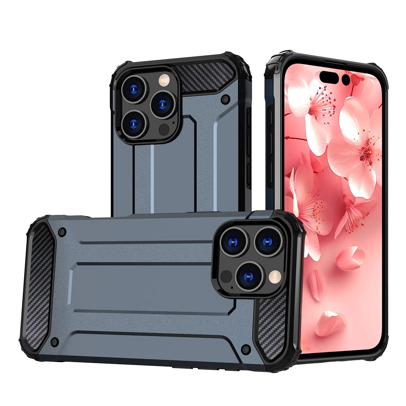 Hybrid Armor iPhone 16 Pro Max Case - Blue_0
