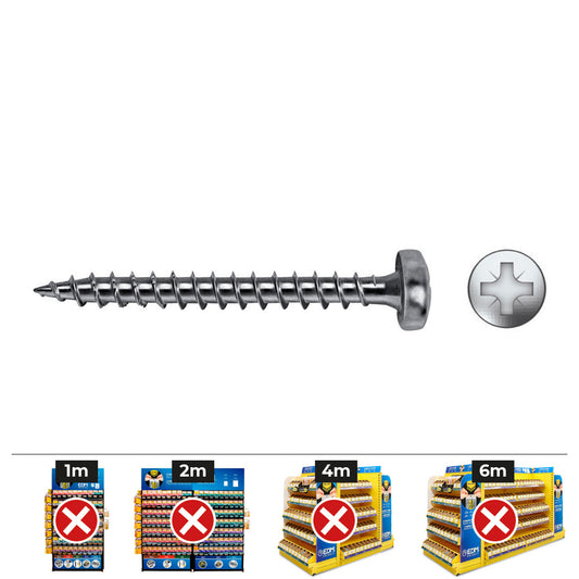 Caixa 1000 unidades. parafuso madeira velox b rosca completa pilled imprint pz2 Ã¸3,5x15 mm zinco_0