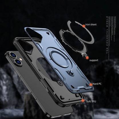 Hybrid Armor Trendy Case with MagSafe for iPhone 16 - Blue_1