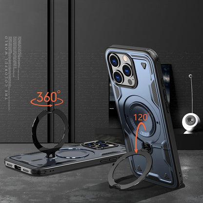Hybrid Armor Trendy Case with MagSafe for iPhone 16 Pro - Blue_1