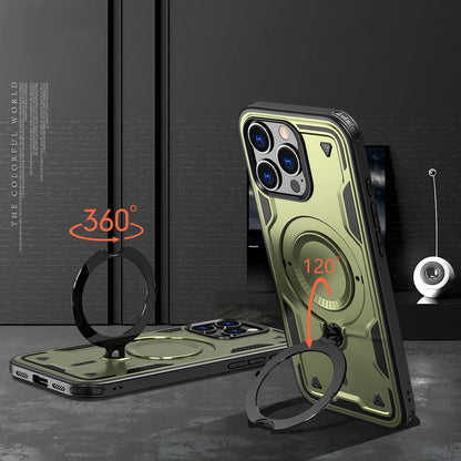 Hybrid Armor Trendy Case with MagSafe for iPhone 16 Pro Max - Green_2