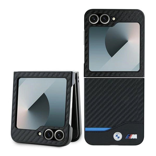 BMW Carbon Blue Line Case for Samsung Galaxy Z Flip 6 - Black_0