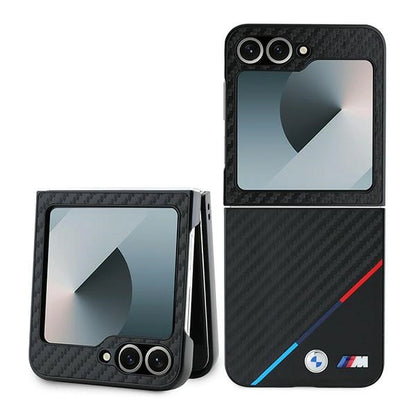 BMW Carbon Tricolor Case for Samsung Galaxy Z Flip 6 - Black_0