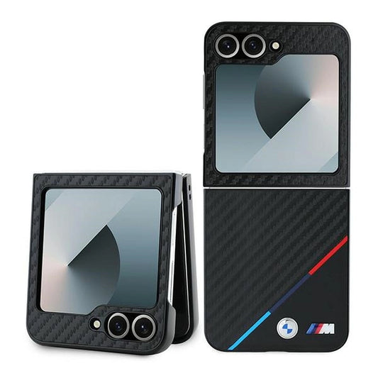BMW Carbon Tricolor Case for Samsung Galaxy Z Flip 6 - Black_0