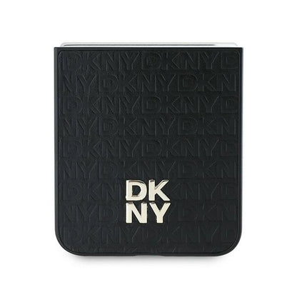 DKNY Repeat Pattern Stack Logo Case for Samsung Galaxy Z Flip6 - Black_4