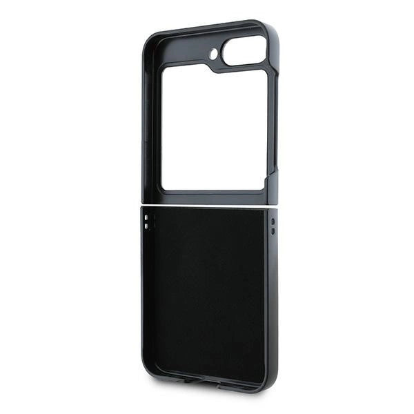 DKNY Leather Metal Stack Logo Case for Samsung Galaxy Z Flip 6 - Black_6