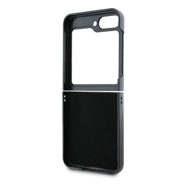 DKNY Repeat Pattern Bottom Stripe Case for Samsung Galaxy Z Flip 6 - Brown_6
