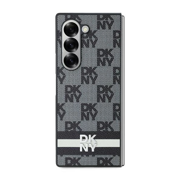 DKNY Checkered Pattern Printed Stripes case for Samsung Galaxy Z Fold 6 - black_1