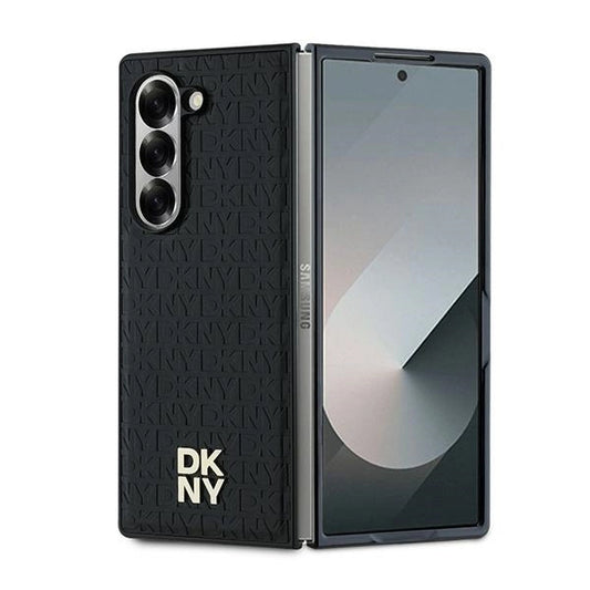 DKNY Repeat Pattern Stack Logo Case for Samsung Galaxy Z Fold6 - Black_0