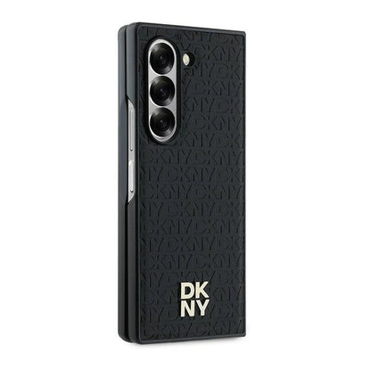 DKNY Repeat Pattern Stack Logo Case for Samsung Galaxy Z Fold6 - Black_4