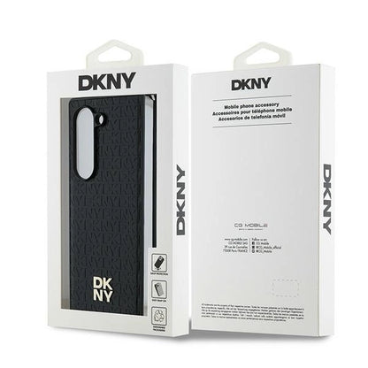 DKNY Repeat Pattern Stack Logo Case for Samsung Galaxy Z Fold6 - Black_6