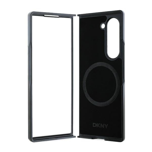 DKNY Repeat Pattern Bottom Stripe Case for Samsung Galaxy Z Fold 6 - Brown_5