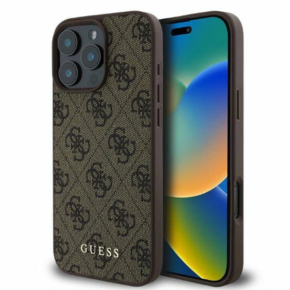 Guess 4G Classic iPhone 16 Pro Case - Brown_0