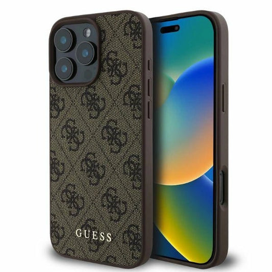 Guess 4G Classic iPhone 16 Pro Case - Brown_0