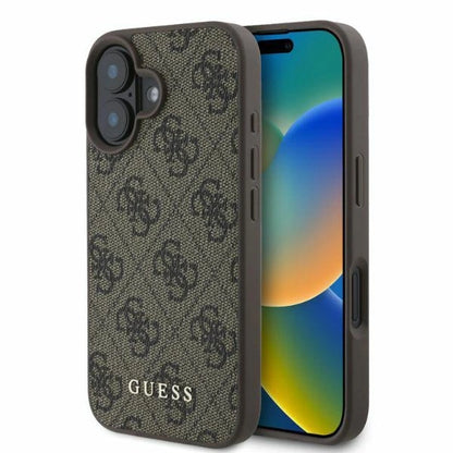 Guess 4G Classic iPhone 16 Case - Brown_0