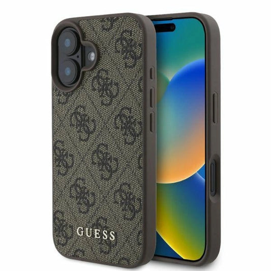 Guess 4G Classic iPhone 16 Case - Brown_0