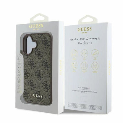 Guess 4G Classic iPhone 16 Case - Brown_4