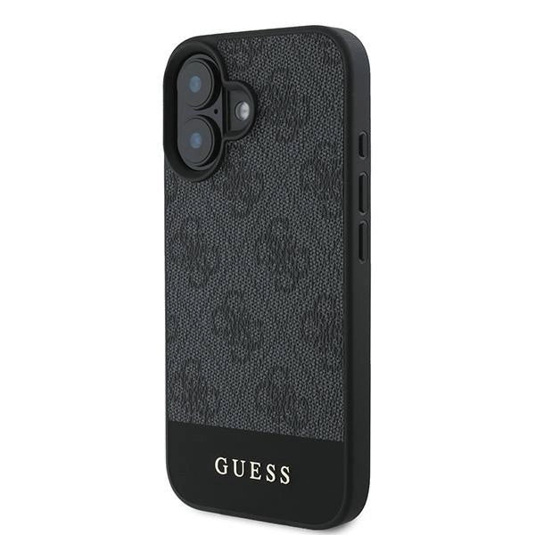 Guess 4G Bottom Stripe iPhone 16 Case - Gray_1