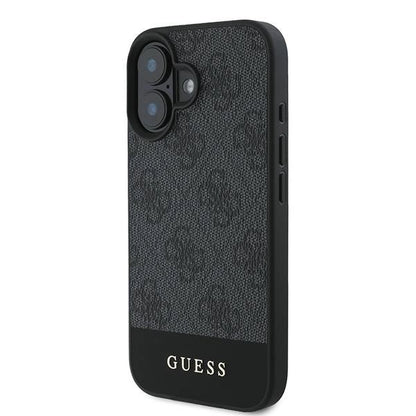 Guess 4G Bottom Stripe iPhone 16 Case - Gray_1