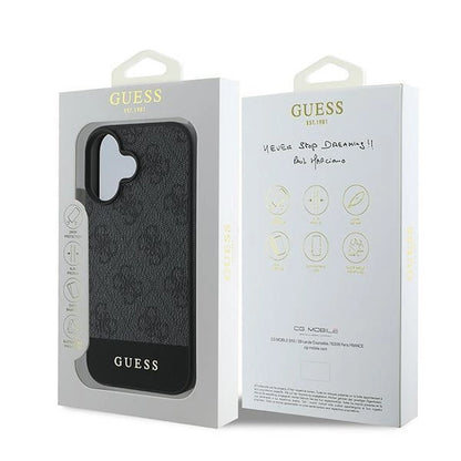 Guess 4G Bottom Stripe iPhone 16 Case - Gray_7