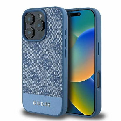 Etui Guess 4G Bottom Stripe na iPhone 16 Pro Max - niebieskie_0