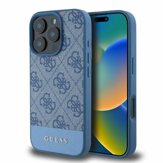 Etui Guess 4G Bottom Stripe na iPhone 16 Pro Max - niebieskie_0