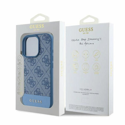 Etui Guess 4G Bottom Stripe na iPhone 16 Pro Max - niebieskie_4