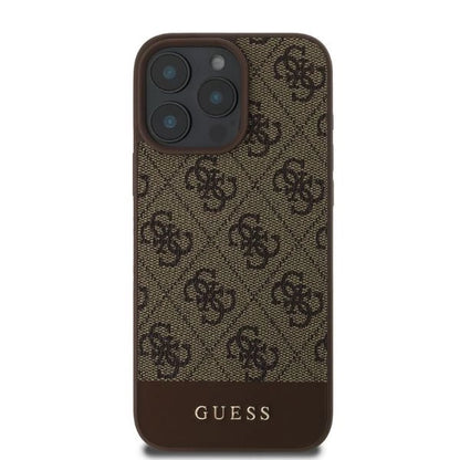 Etui Guess 4G Bottom Stripe na iPhone 16 Pro Max - brązowe_2