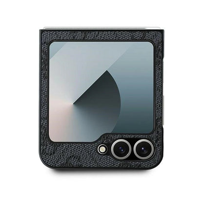 Guess Leather 4G Metal Logo Case for Samsung Galaxy Z Flip 6 - Black_2