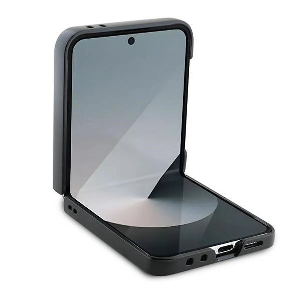 Guess Leather 4G Metal Logo Case for Samsung Galaxy Z Flip 6 - Black_3