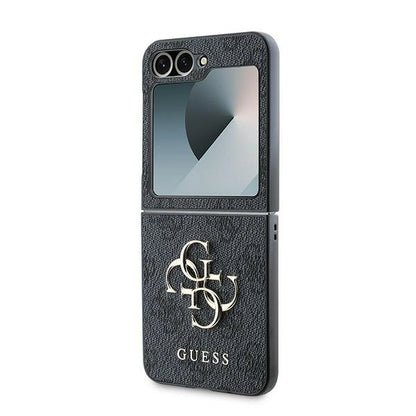 Guess Leather 4G Metal Logo Case for Samsung Galaxy Z Flip 6 - Black_5