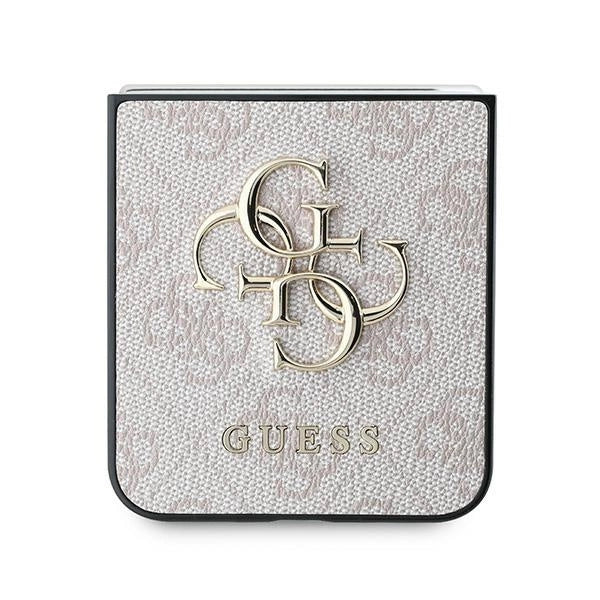 Guess Leather 4G Metal Logo Case for Samsung Galaxy Z Flip 6 - Pink_4