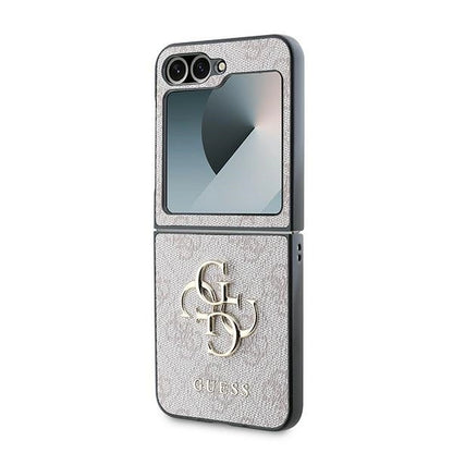 Guess Leather 4G Metal Logo Case for Samsung Galaxy Z Flip 6 - Pink_5