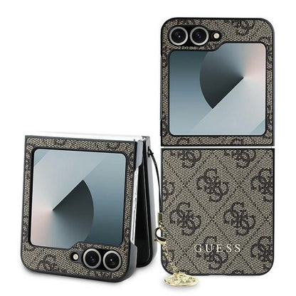 Guess 4G Charm Case for Samsung Galaxy Z Flip 6 - Brown_0