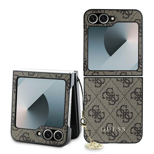 Guess 4G Charm Case for Samsung Galaxy Z Flip 6 - Brown_0