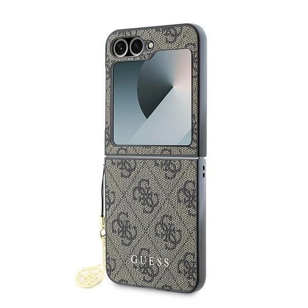 Guess 4G Charm Case for Samsung Galaxy Z Flip 6 - Brown_5