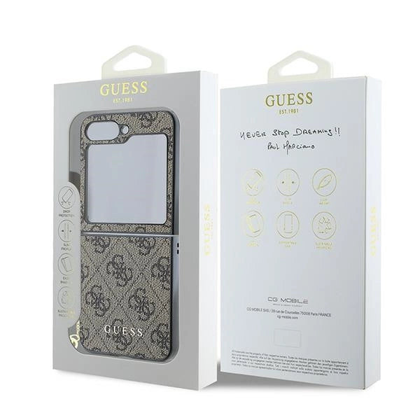 Guess 4G Charm Case for Samsung Galaxy Z Flip 6 - Brown_7